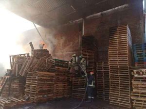 Incendio palets
